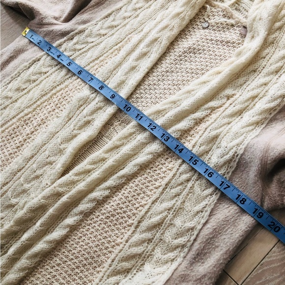 Anthropologie Knitted & Knotted Regan Open Front Textured Cardigan Size M - Picture 3 of 13